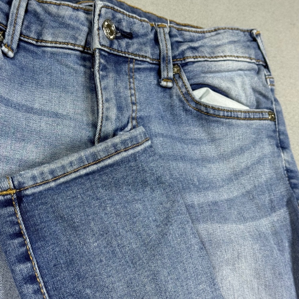 True Religion Stella Mid Rise Skinny Jeans Medium Wash Blue Denim Womens‎
